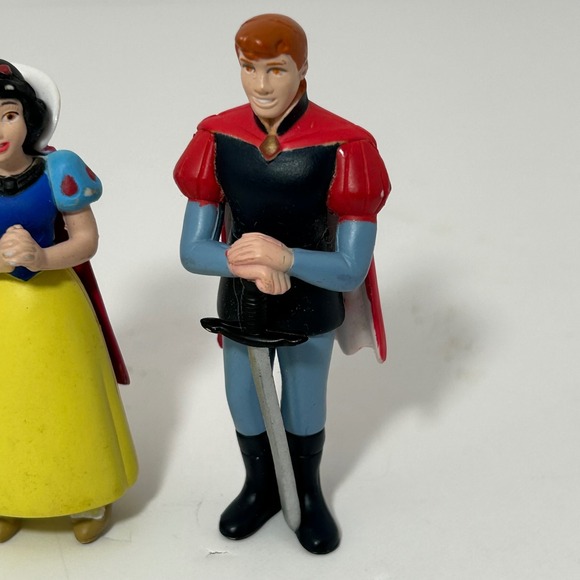 Disney Princess PVC Figures Lot Belle Snow White Prince Florian Cake Toppers - Picture 4 of 11